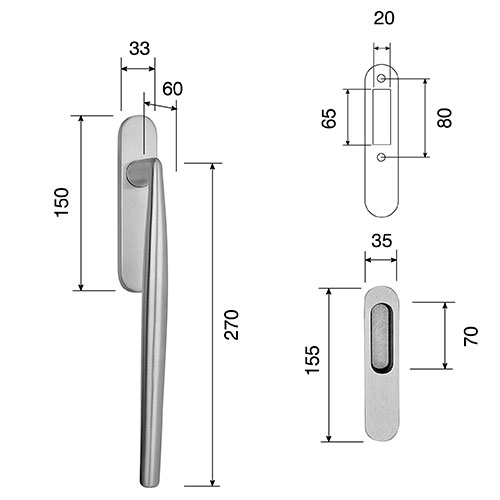 Pull Handle Mito sections