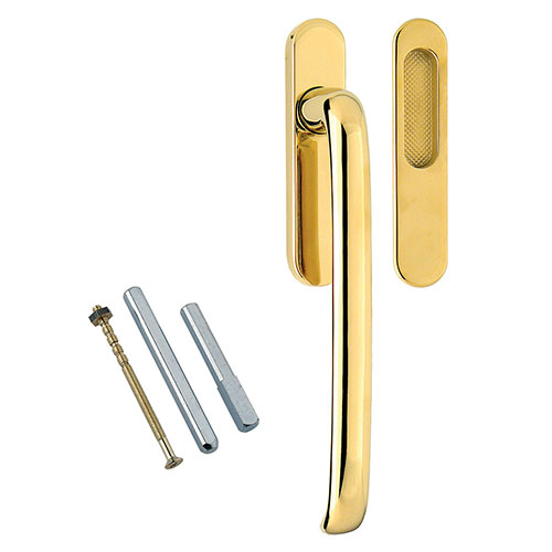 Single pull handle for patio doors