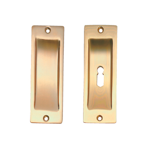 Sliding rectangular handle central key hole